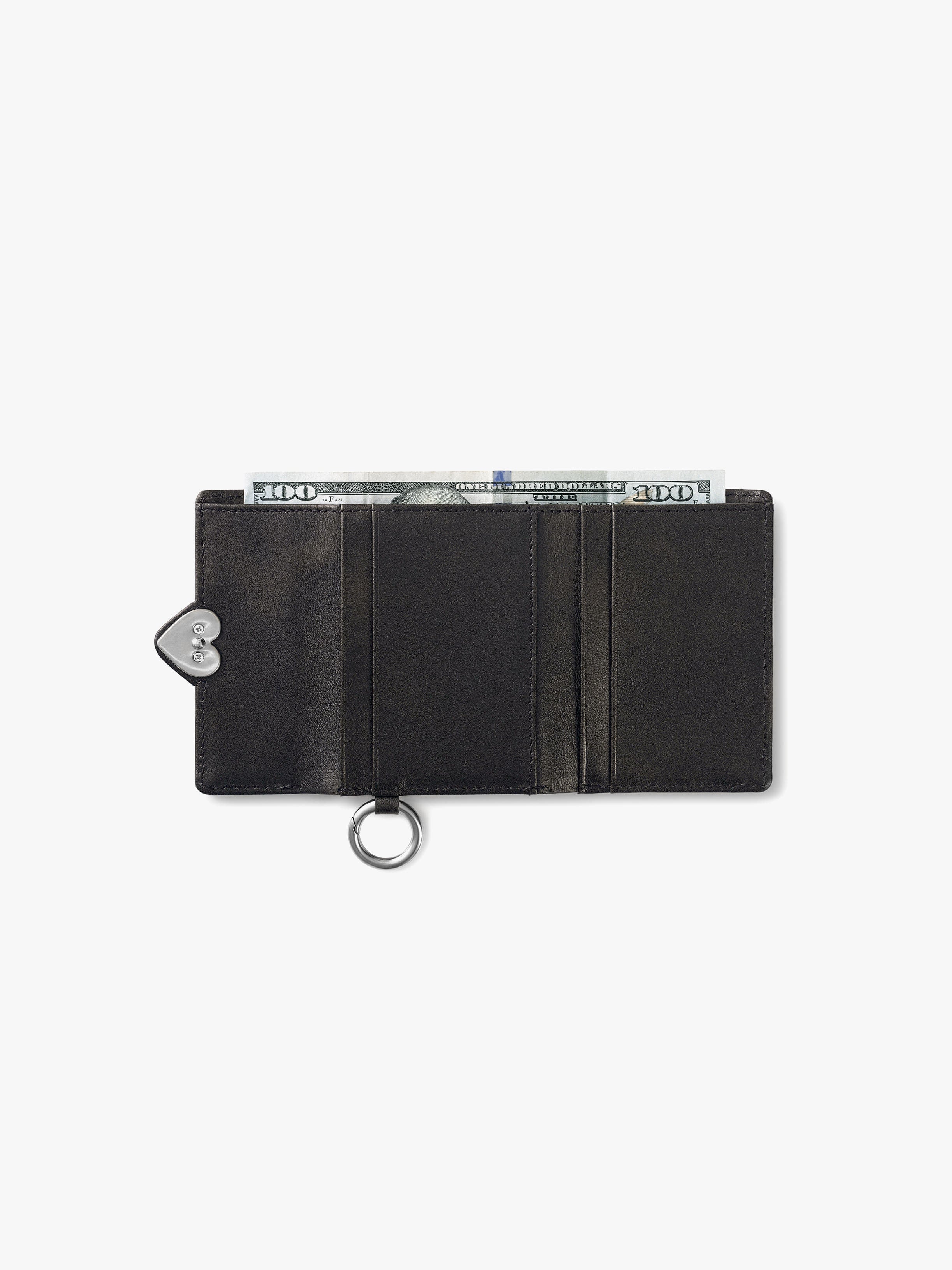 HEARTY FLAP WALLET with O-RING (BROWN)