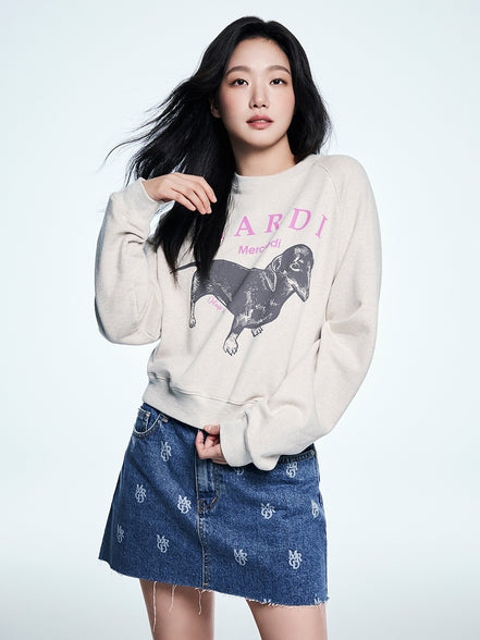 MARDI MERCREDI - SWEATSHIRT RAGLAN DDANJI (OATMEAL PINK)