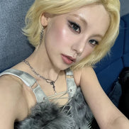 (yeji同款) OFUSE - pearl drop necklace(cross)