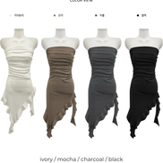 KR RUFFLE WINGS TUBE TOP (4 COLORS)