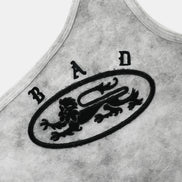 Bad Blood - Liner Patch One Shoulder Tank (Washed White)
