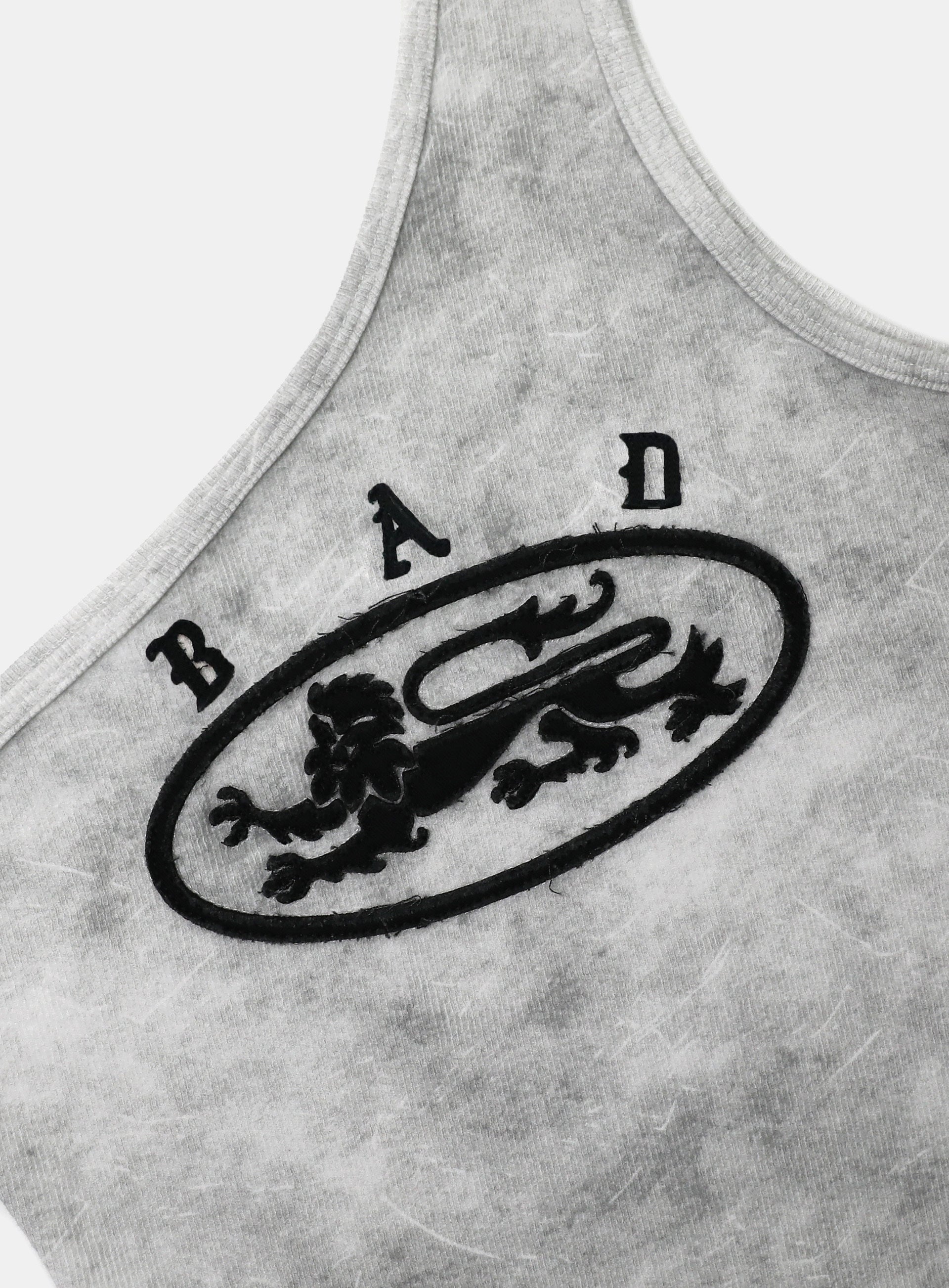 Bad Blood - Liner Patch One Shoulder Tank (Washed White)