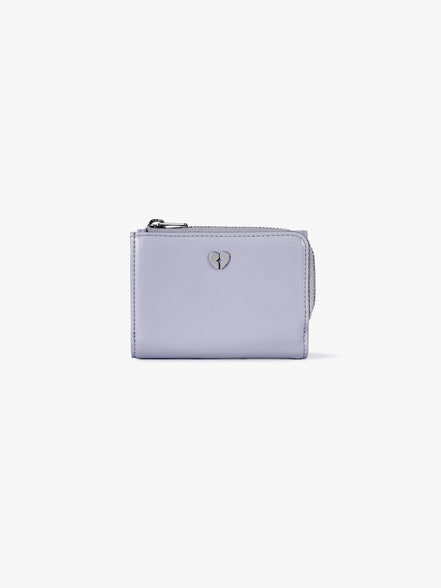 HEARTY ZIPPER WALLET (MISTY LAVENDER)