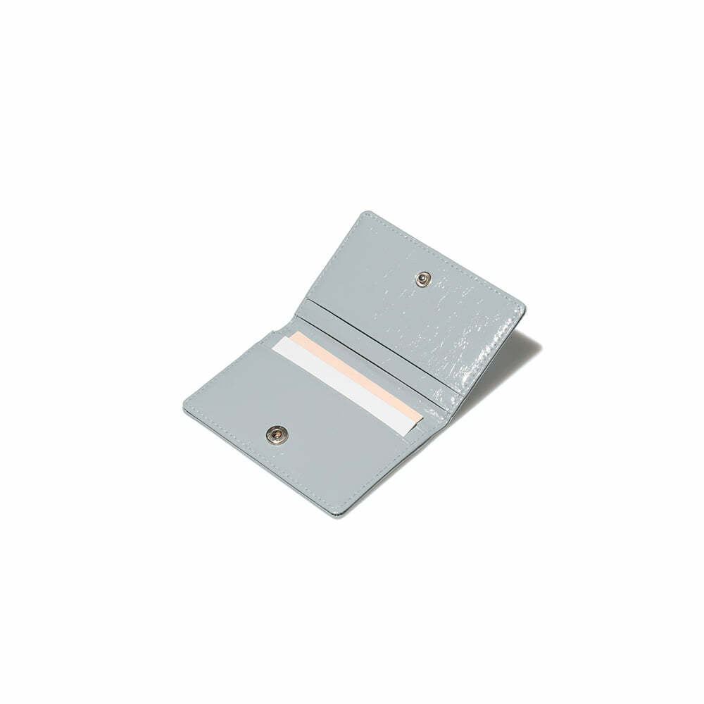 CRINKLE SOFT CARD CASE (MID GREY)