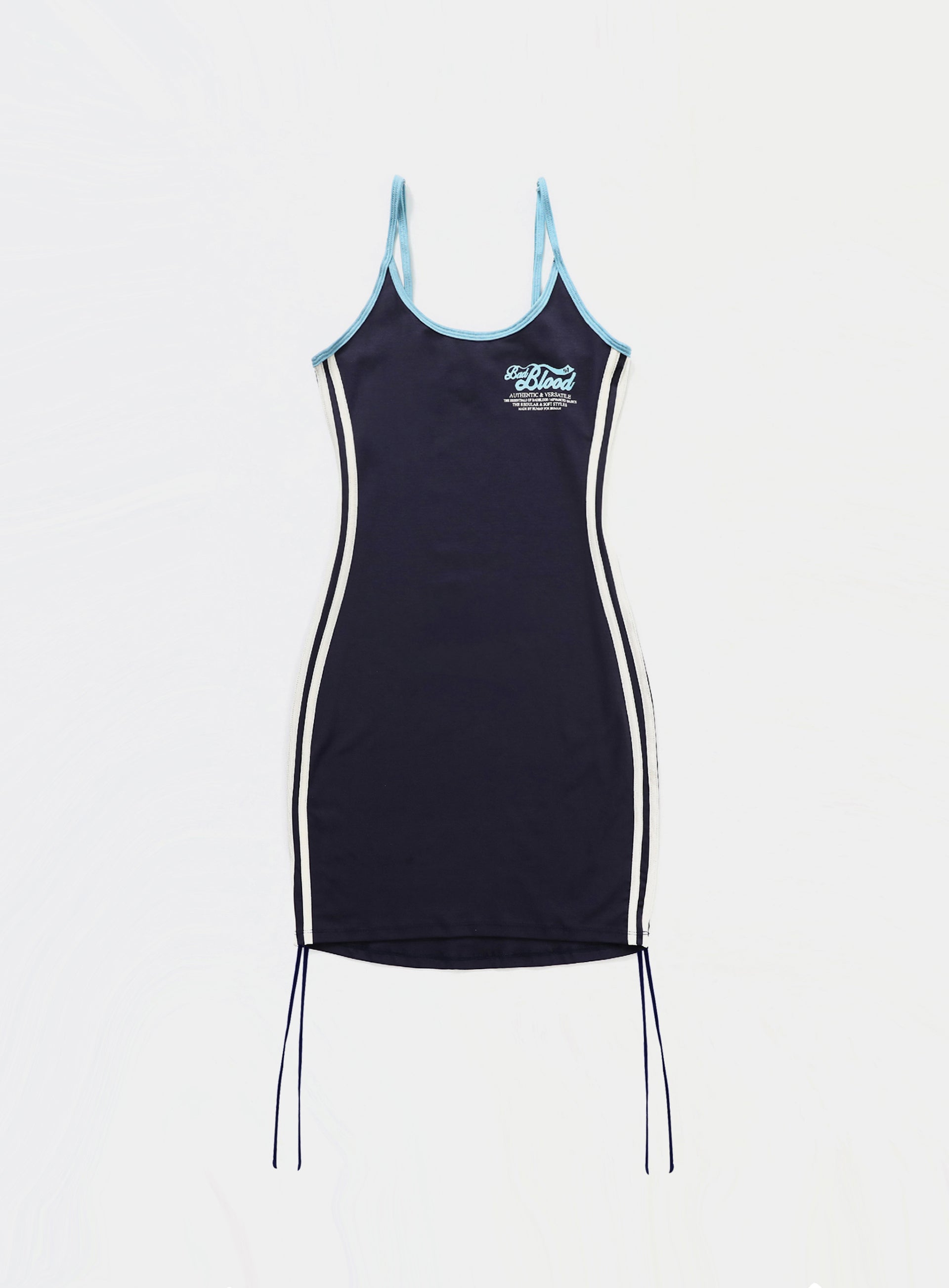 (現貨) badblood - Vintage Logo String Mini Dress - Navy