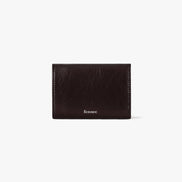 CRINKLE TRIANGLE TRIPLE WALLET (ESPRESSO)