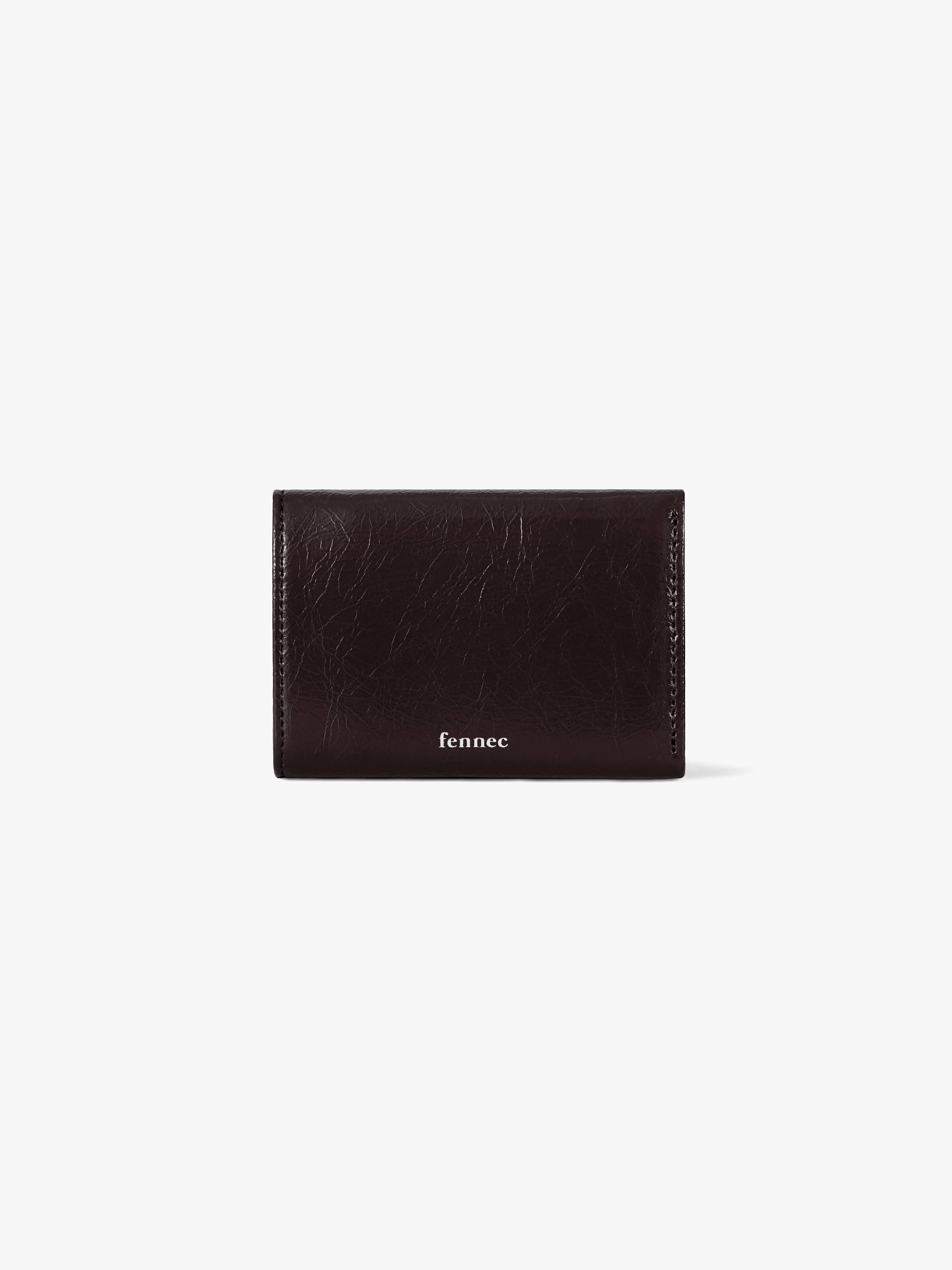 CRINKLE TRIANGLE TRIPLE WALLET (ESPRESSO)