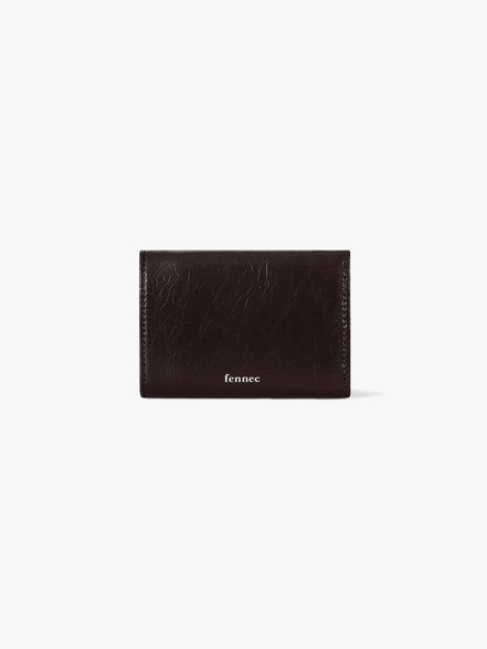 CRINKLE TRIANGLE TRIPLE WALLET (ESPRESSO)