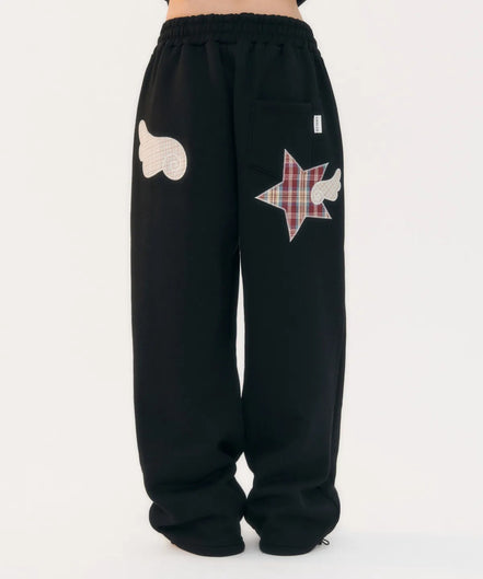 Angel Star Patch Pants (Black)