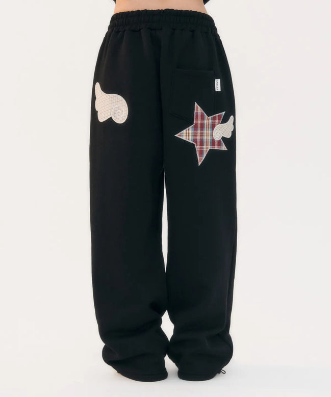 Angel Star Patch Pants (Black)