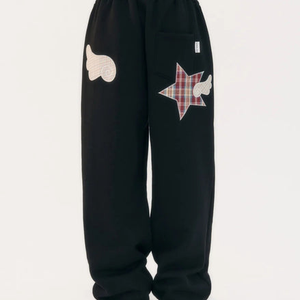 Angel Star Patch Pants (Black)