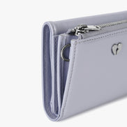 HEARTY ZIPPER WALLET (MISTY LAVENDER)