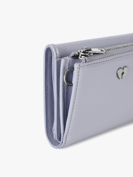 HEARTY ZIPPER WALLET (MISTY LAVENDER)