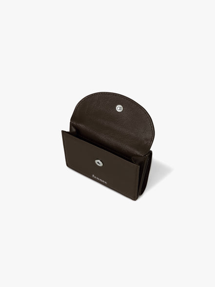 CRINKLE HALFMOON MINI WALLET (ESPRESSO)
