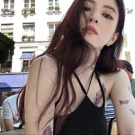 pain or pleasure - ORCHID TUBE TOP (BLACK)[韓素希同款]