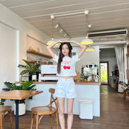 [現貨] TH CHERRY DIAMOND CROP TEE (WHITE)