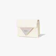 CRINKLE TRIANGLE DOCO WALLET (VANILLA)