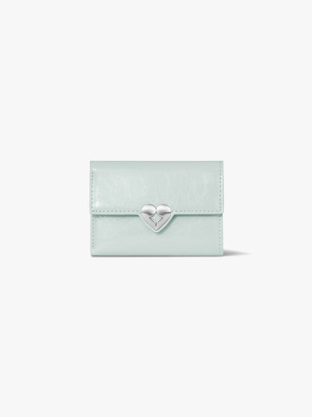 HEARTY FLAP WALLET (PALE MINT)