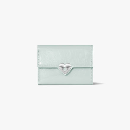 HEARTY FLAP WALLET (PALE MINT)
