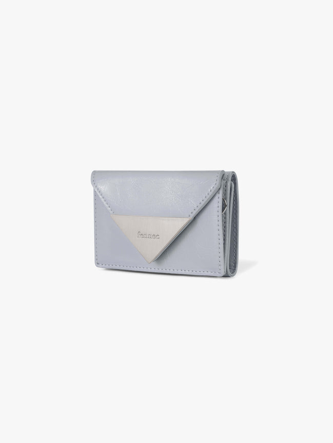 CRINKLE TRIANGLE TRIPLE WALLET (MISTY LAVENDER)
