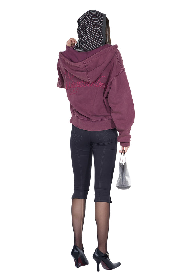 SCULPTOR - Bad Seed Washed Hoodie Zip-Up (Deep Purple)