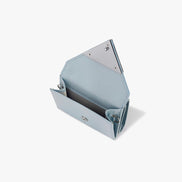 CRINKLE TRIANGLE TRIPLE WALLET (HAZE BLUE)
