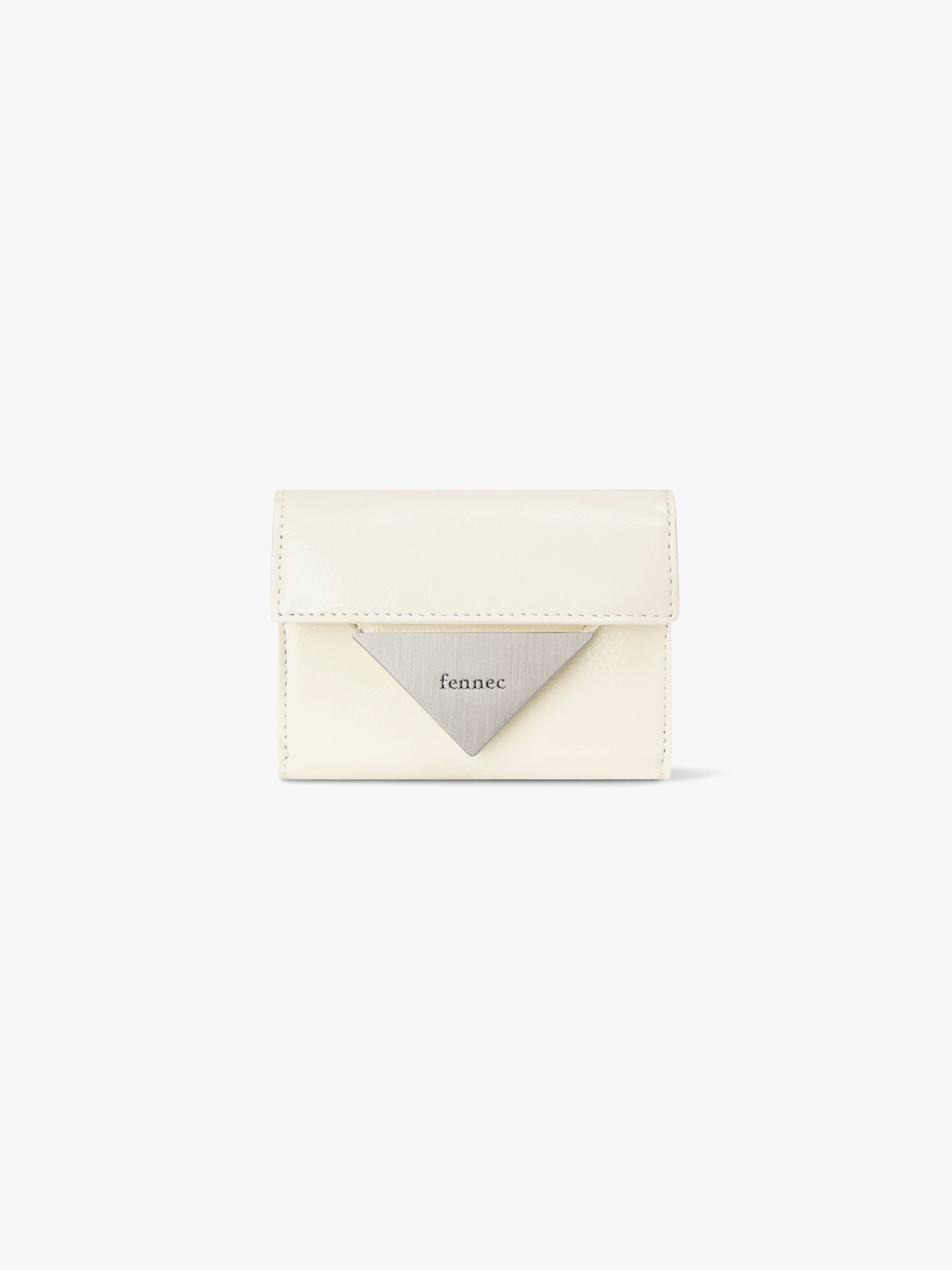 CRINKLE TRIANGLE DOCO WALLET (VANILLA)
