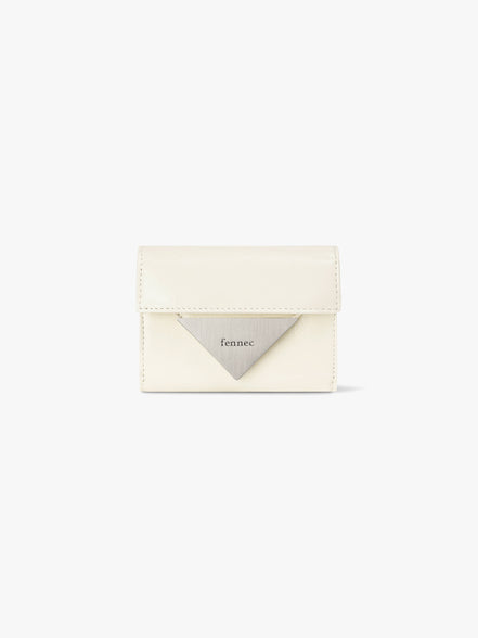 CRINKLE TRIANGLE DOCO WALLET (VANILLA)