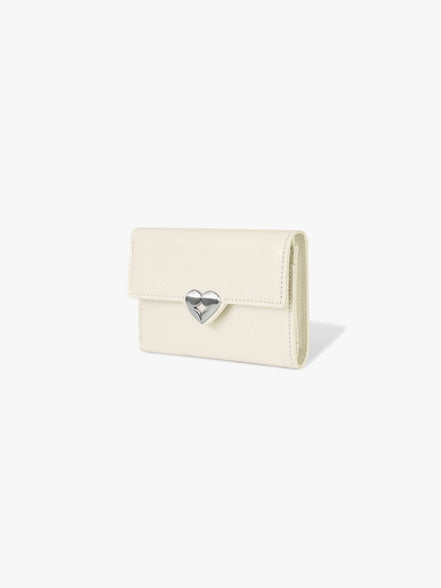 HEARTY FLAP WALLET (VANILLA)