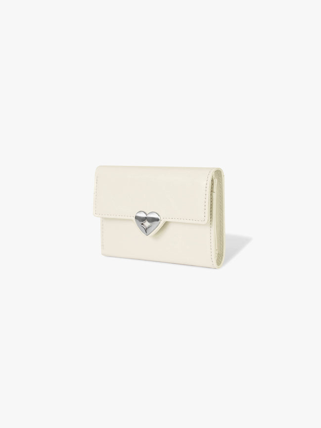 HEARTY FLAP WALLET (VANILLA)
