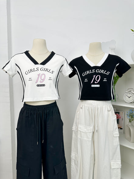 [現貨] TH GIRLS JERSEY CROP TEE