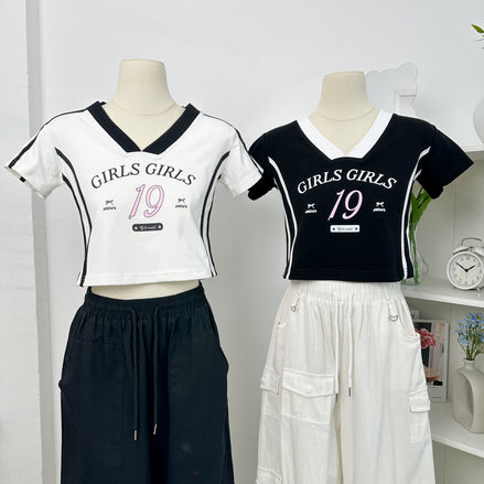 [現貨] TH GIRLS JERSEY CROP TEE