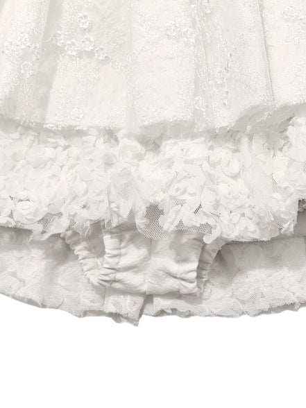 (現貨) glowny - girlfriend lace ruffle mini skirt (WHITE)