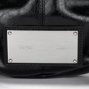 MATIN KIM - HALF SHIRRING RIBBON ROUND BAG (BLACK)
