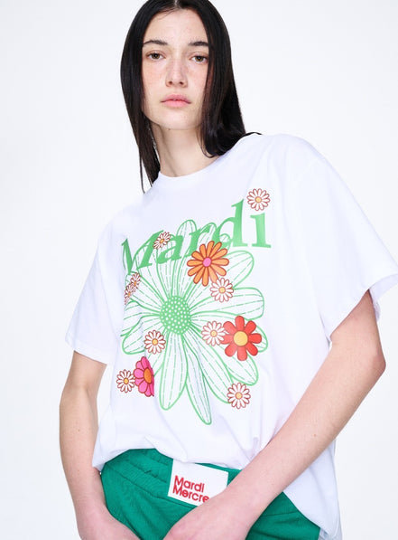 MARDI MERCREDI - TSHIRT FLOWERMARDI BLOSSOM｜WHITE GREEN