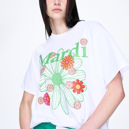 MARDI MERCREDI - TSHIRT FLOWERMARDI BLOSSOM｜WHITE GREEN