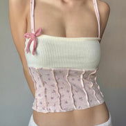 TH FLOWER BOW SLEEVELESS (PINK)