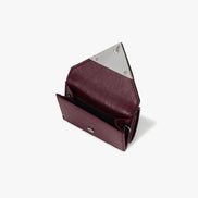 CRINKLE TRIANGLE TRIPLE WALLET (DEEP CHERRY)