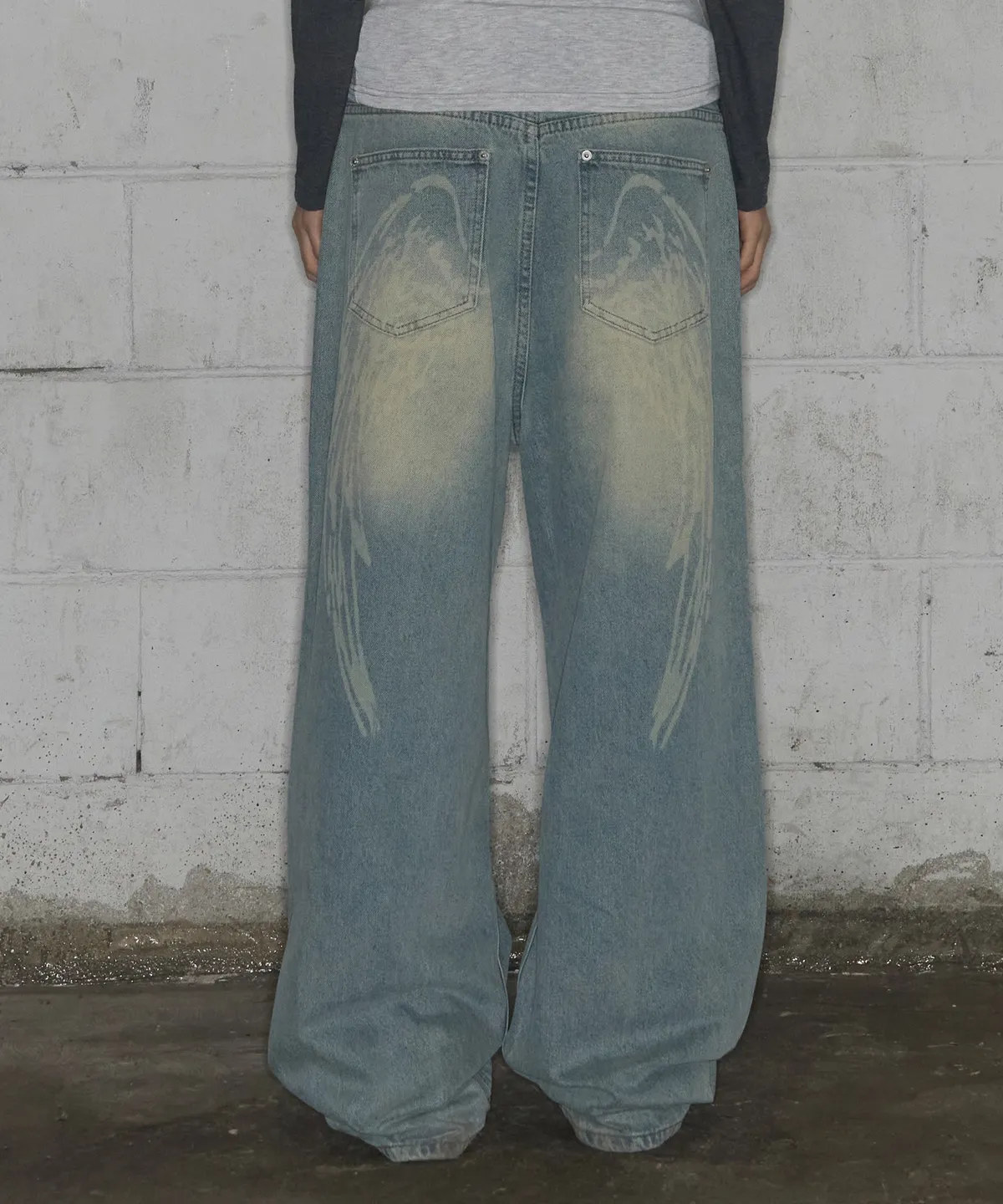 fancy club - angel vintage washing denim