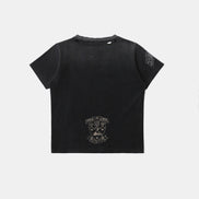 bad blood - Workshop Print Distressed T-Shirt (Black)