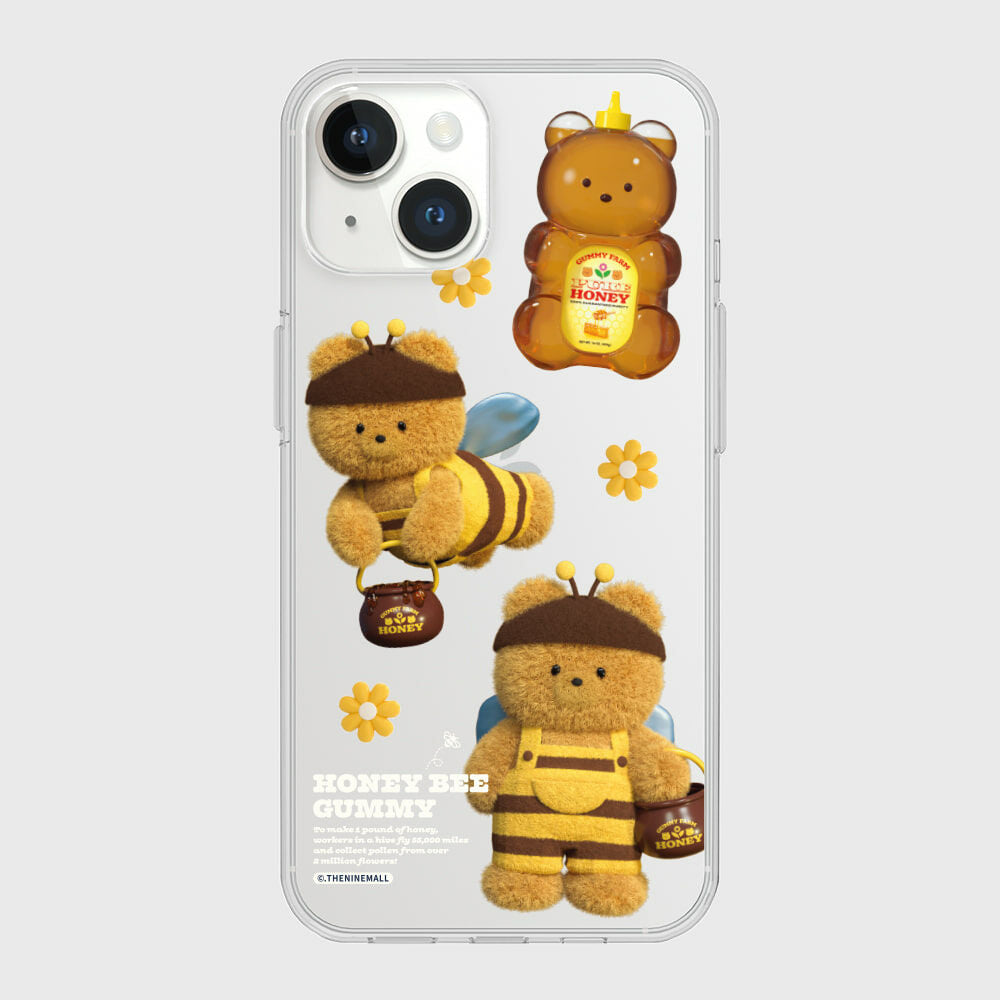 THE NINE MALL - pattern honey bee gummy 透明軟殼