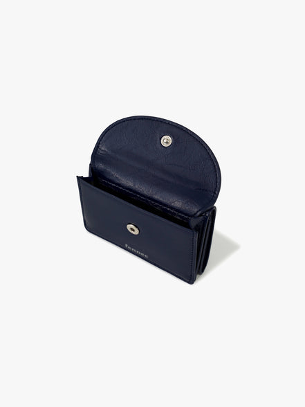CRINKLE HALFMOON MINI WALLET (NAVY BLUE)