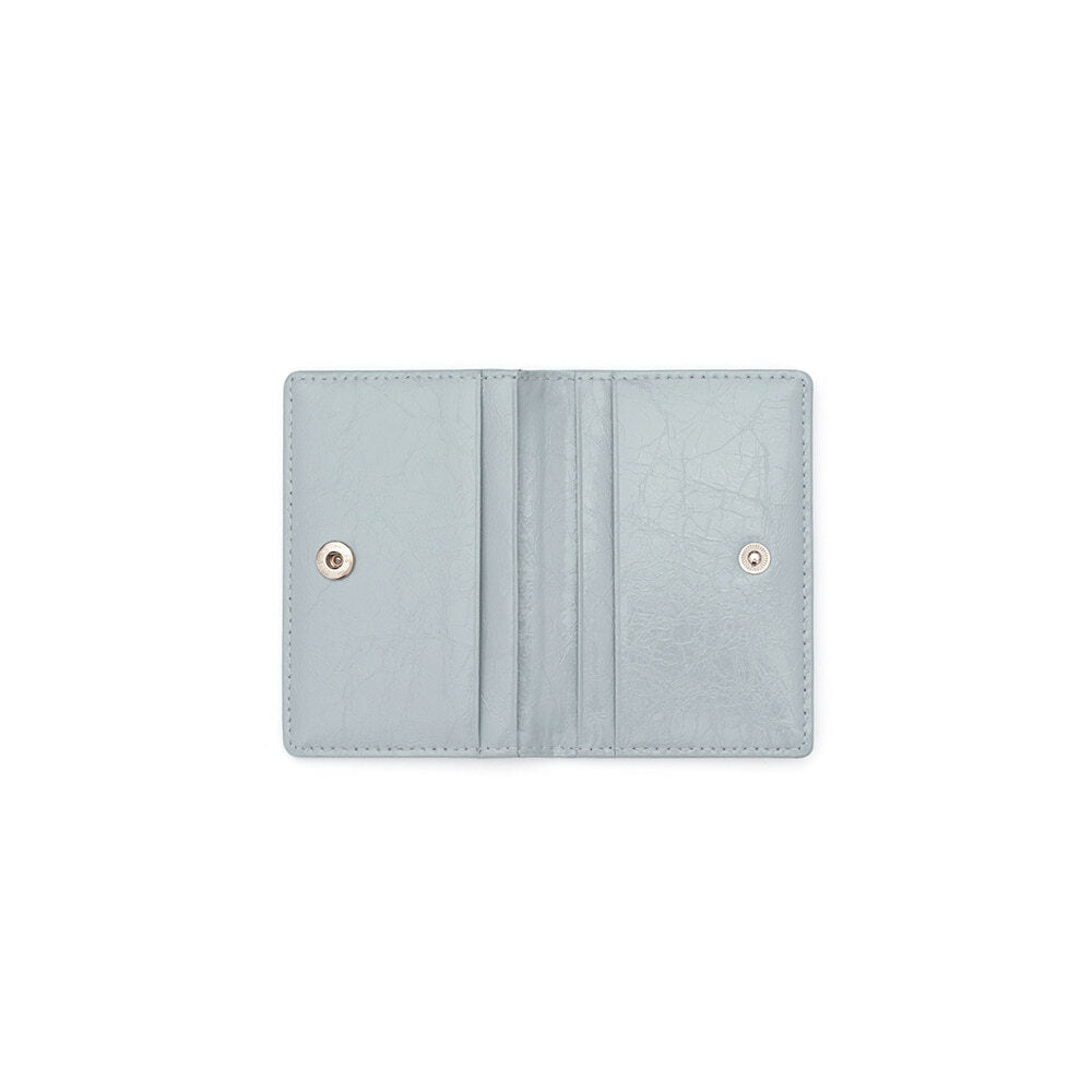 CRINKLE SOFT CARD CASE (MID GREY)