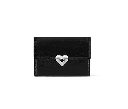 HEARTY FLAP WALLET (BLACK)