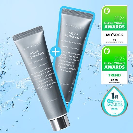 [乾肌救星] S NATURE - AQUA SQUALANE MOISTURING CREAM 角鯊烷補濕面霜