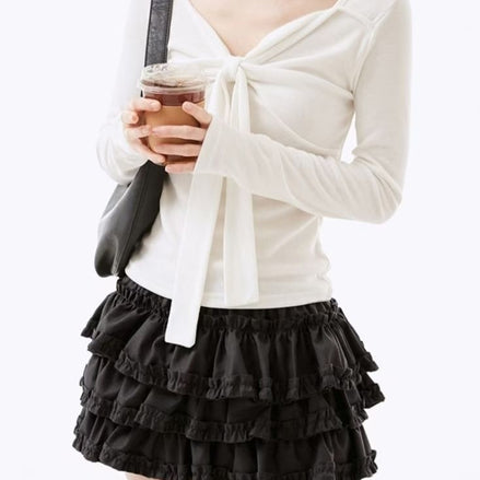 KR CLASSY RIBBON TOP (3 COLORS)