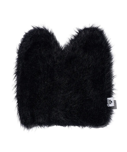 [winter同款] youhee - hairy cat beanie (black)
