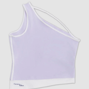 adidas tank off shoulder (lilac white)