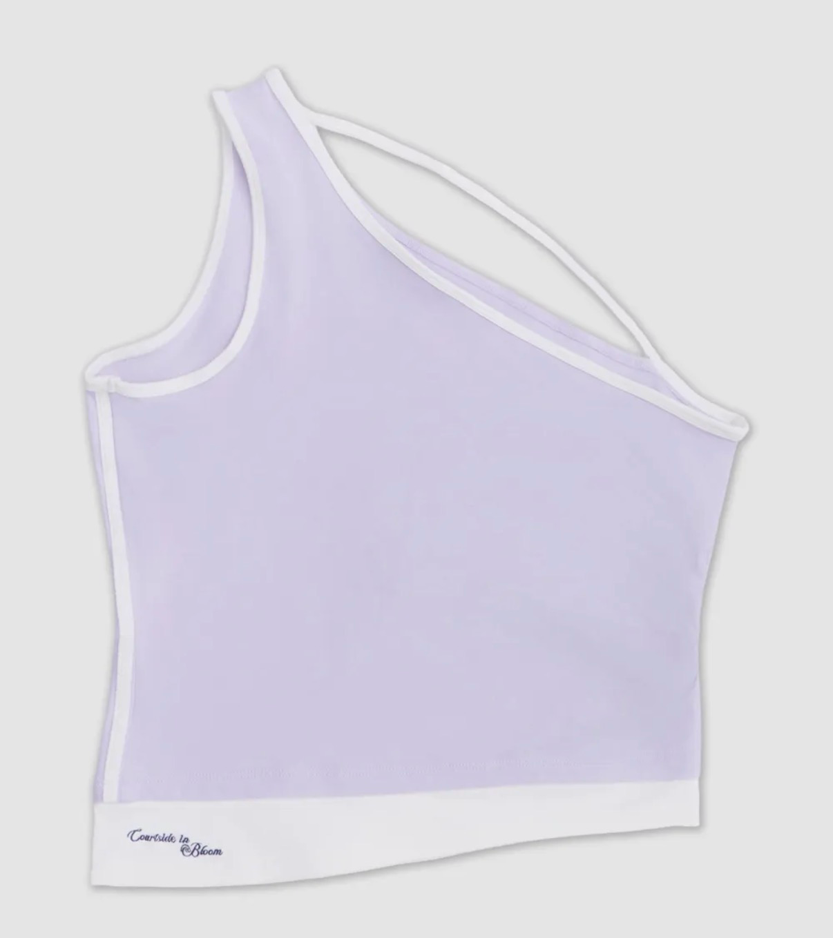 adidas tank off shoulder (lilac white)