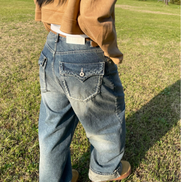 [KARINA同款] KR KARINA DENIM PANTS (2 COLORS)
